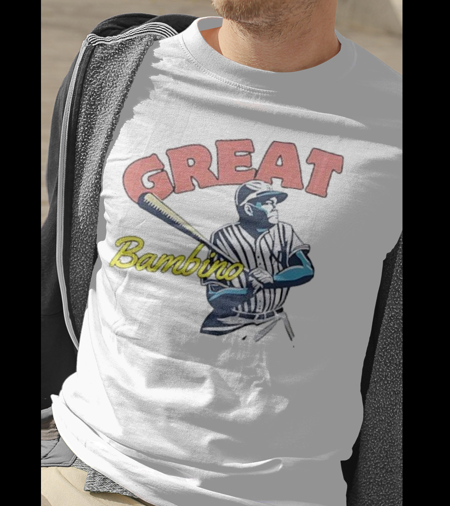 Great Bambino Baseball Legend Iconic Cotton Crew T-Shirt