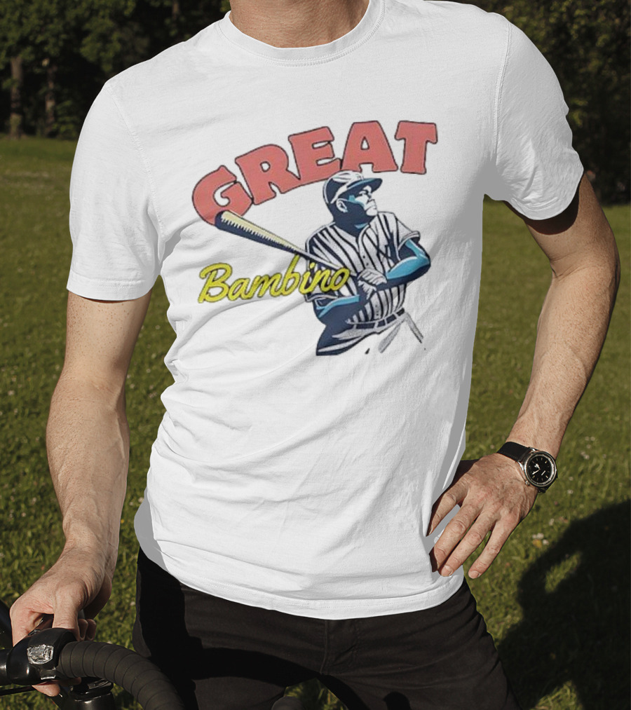 Great Bambino Baseball Legend Iconic Cotton Crew T-Shirt