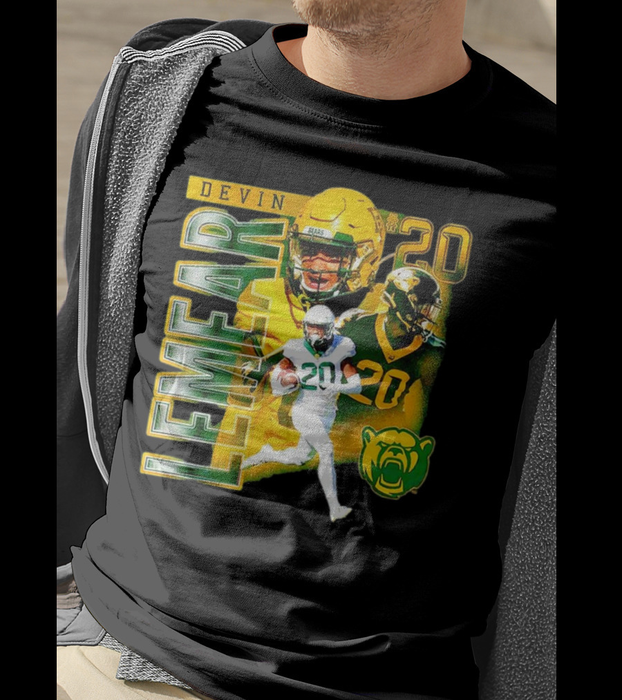Devin Lemear 20 Baylor Bears Football Player Collage T-Shirt