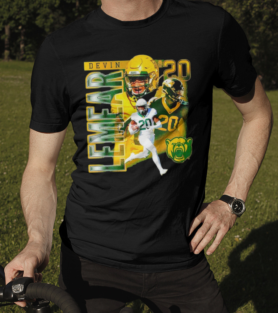 Devin Lemear 20 Baylor Bears Football Player Collage T-Shirt