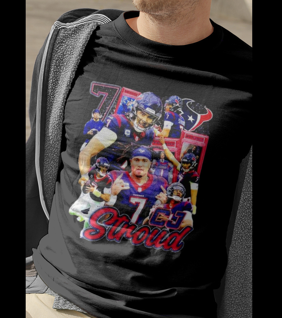 CJ Stroud Houston Texans 7 NFL Football Retro T-Shirt