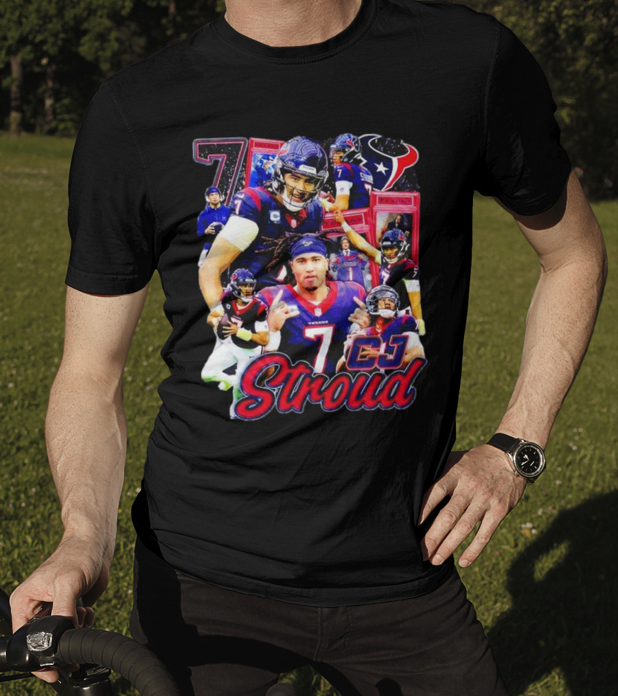 CJ Stroud Houston Texans 7 NFL Football Retro T-Shirt