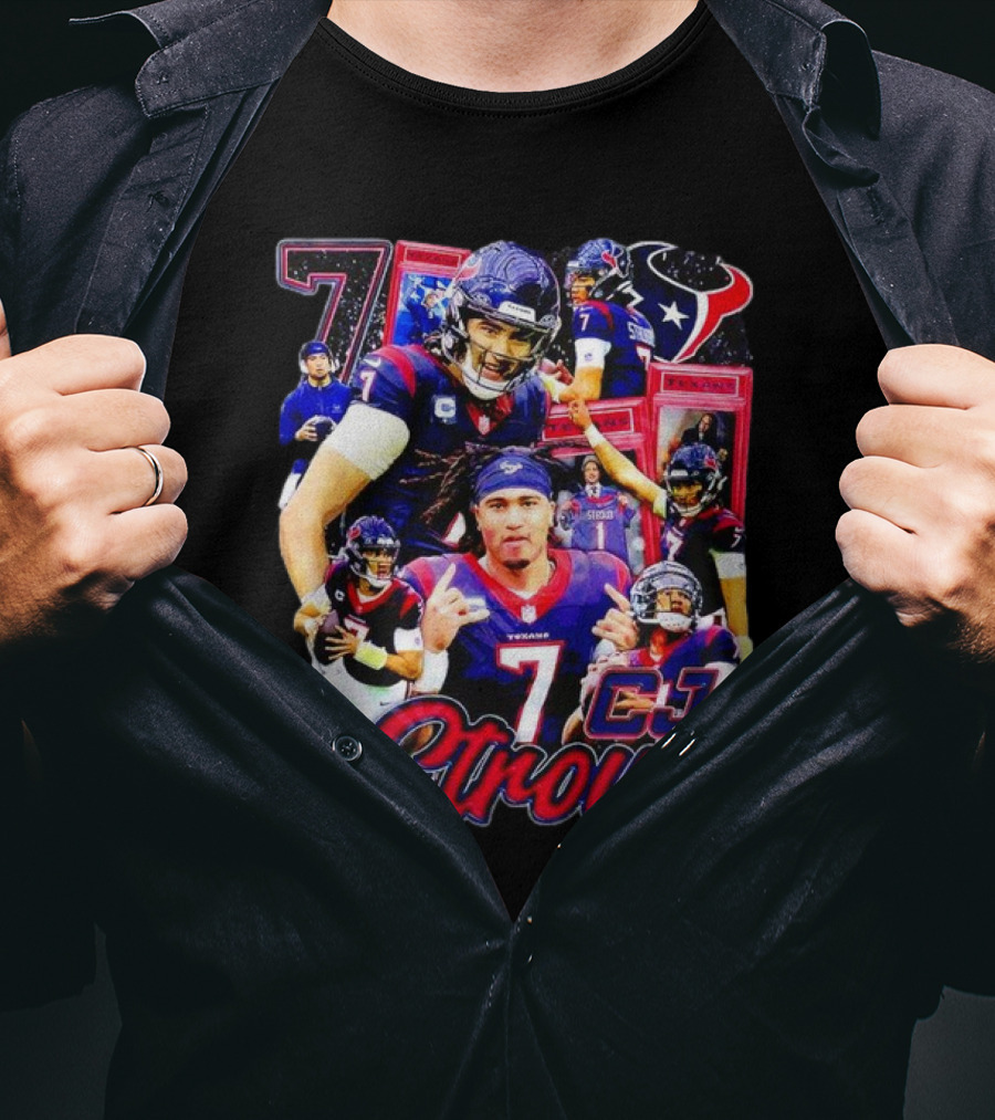 CJ Stroud Houston Texans 7 NFL Football Retro T-Shirt