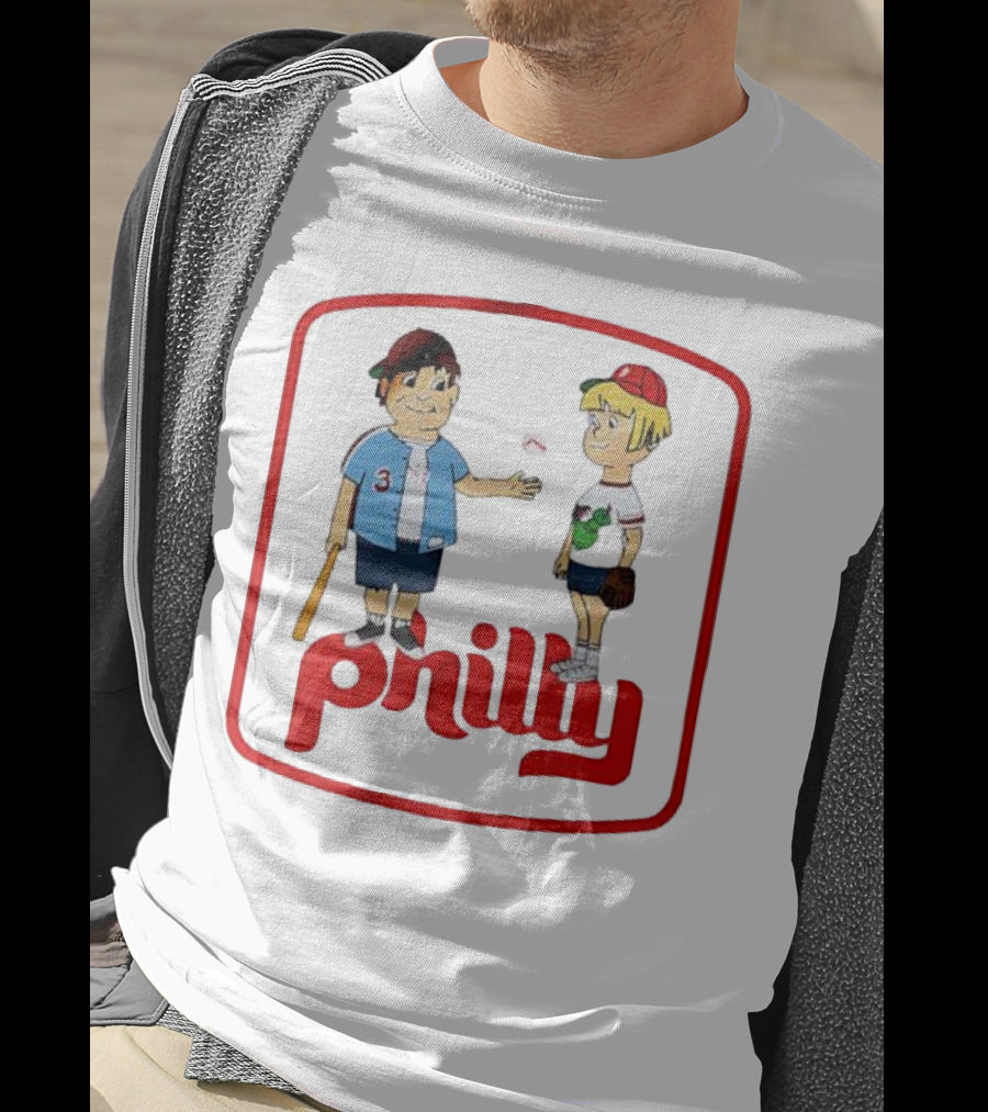 Philadelphia Phillies Phil And Phillis Philly Baseball Cartoon T-Shirt