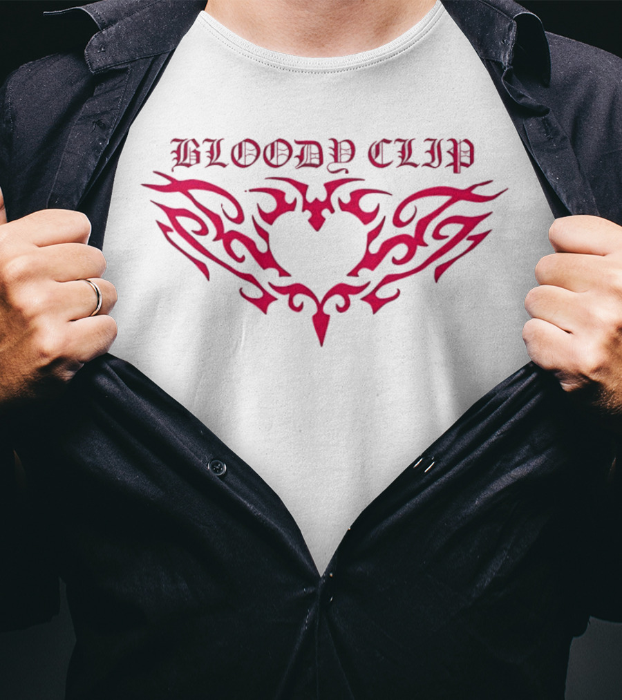 BLOODY CLIP Tribal Heart T-Shirt