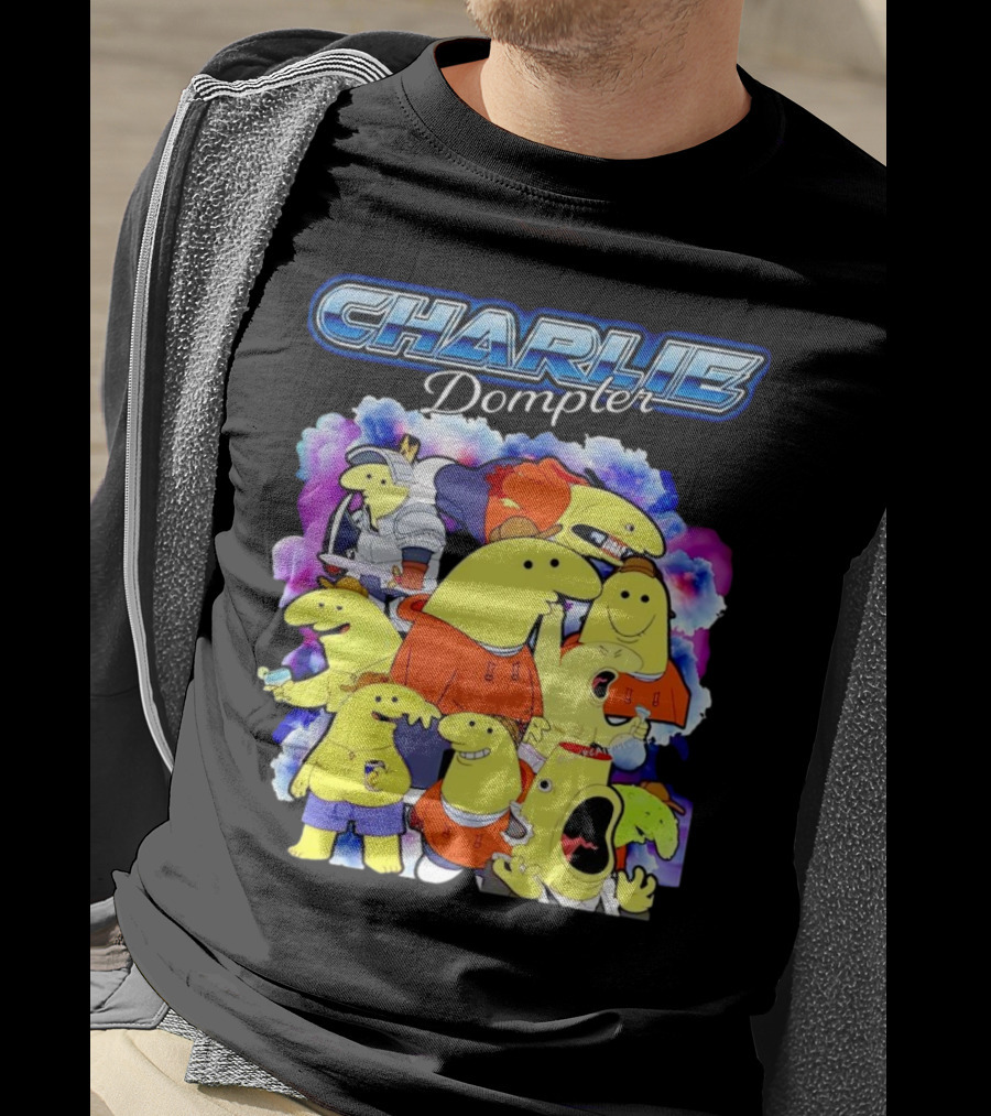 Charlie Dompler Colorful Cartoon Characters T-Shirt