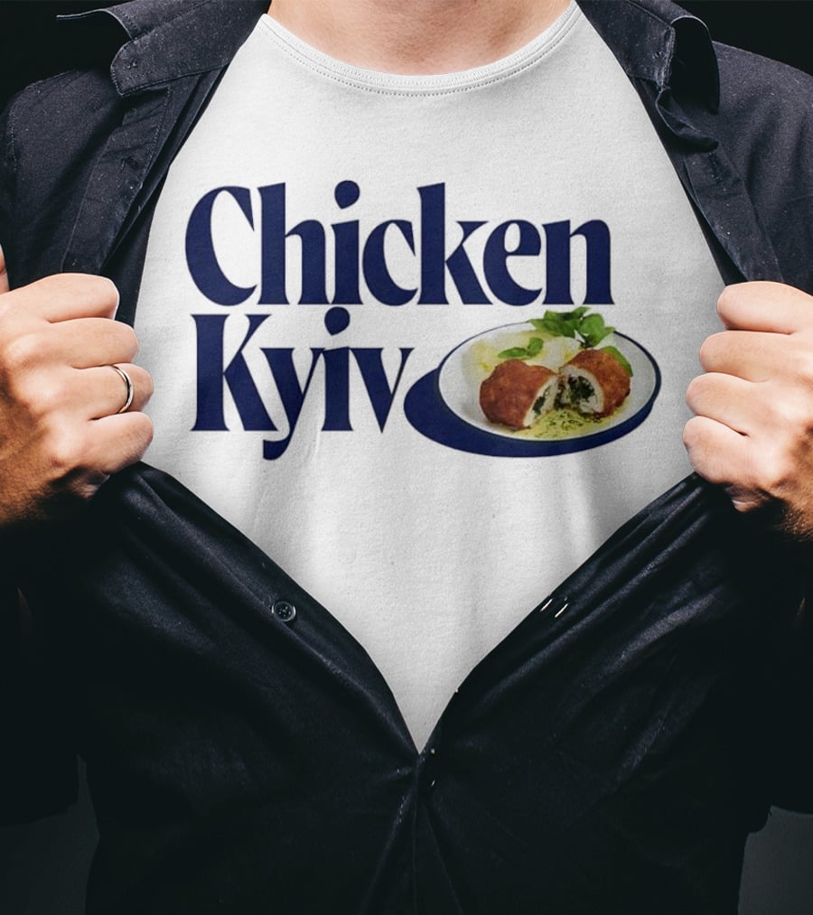 Chicken Kyiv Plate With Stuffed Cutlet And Greens T-Shirt