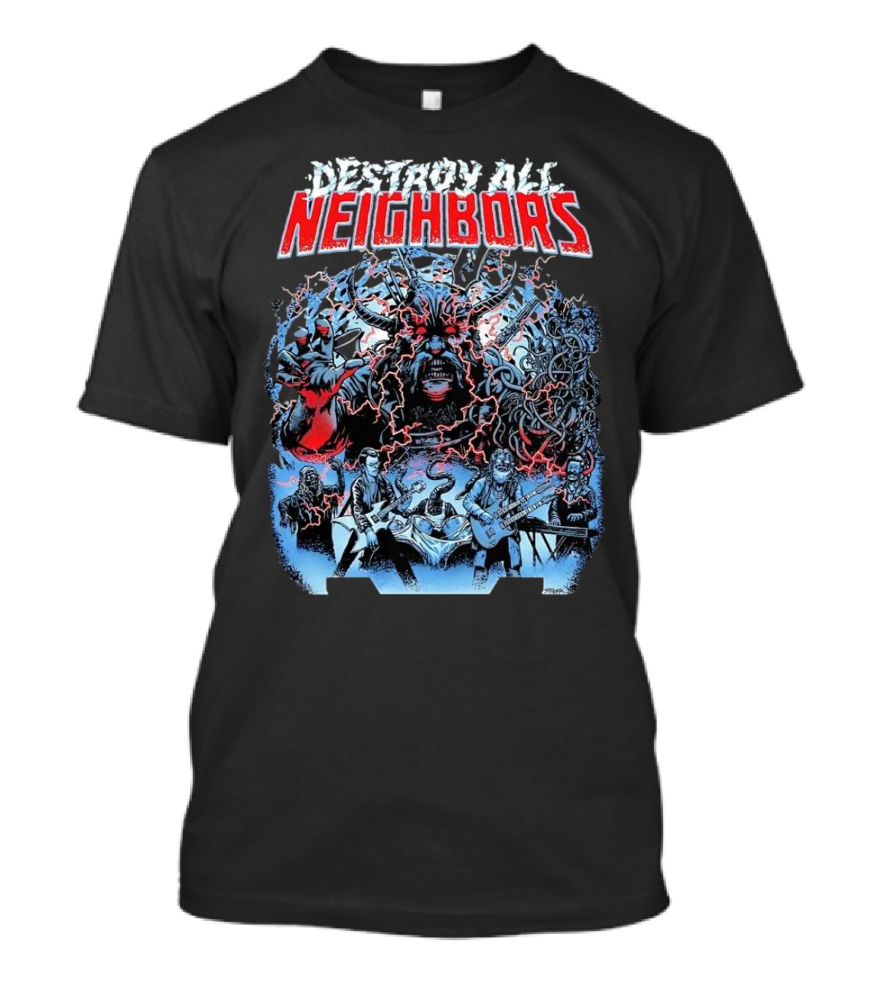 Destroy All Neighbors Monster Band Horror T-Shirt