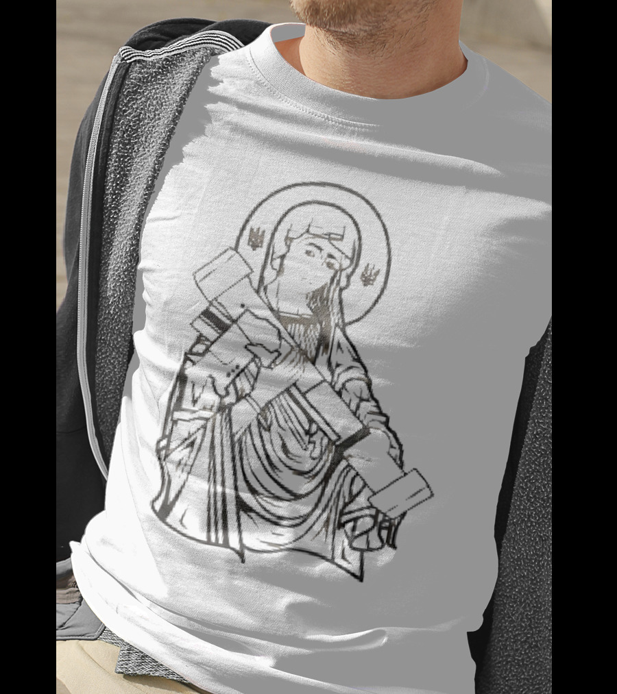Military Bundle Saint Holding Rocket Launcher T-Shirt