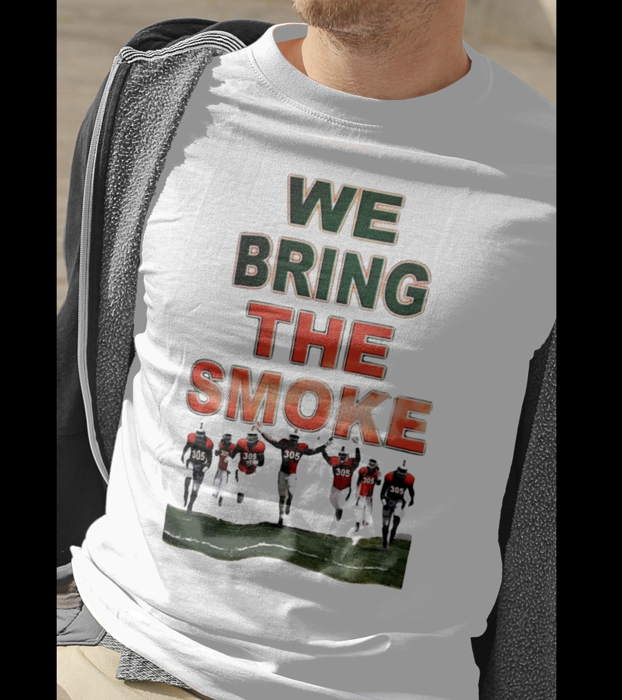 We Bring The Smoke Football Team Players Running With 305 Jerseys T-Shirt