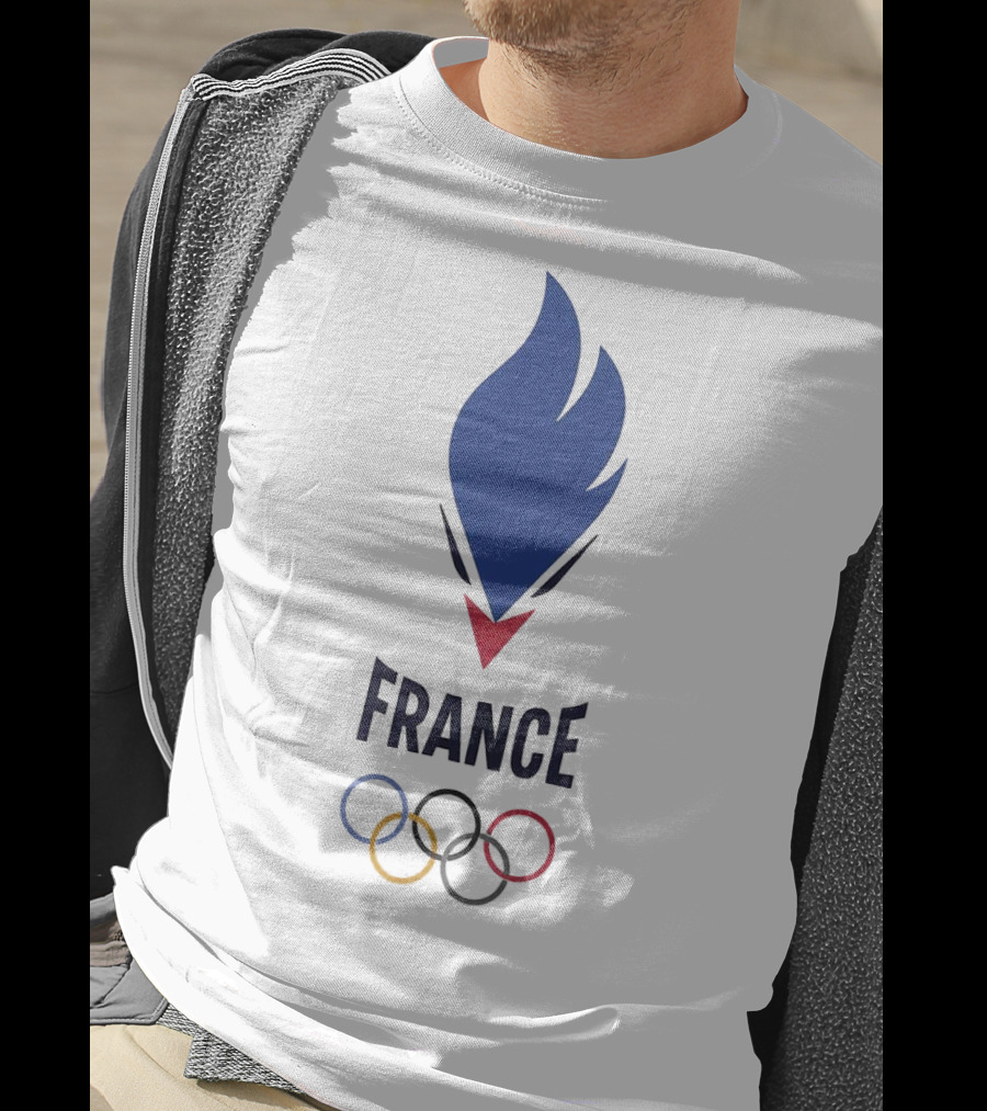 France Olympic Flame And Rings T-Shirt
