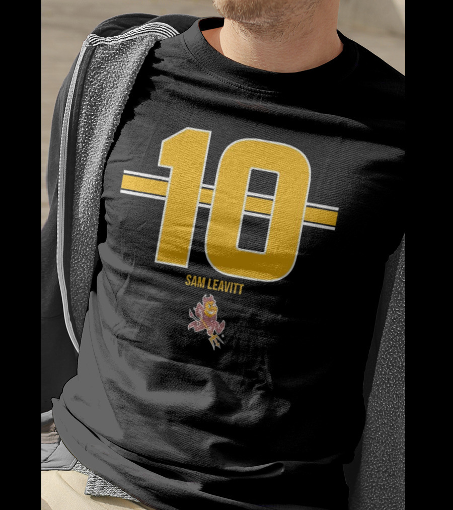 Sam Leavitt 10 Arizona State Sun Devils Football Player Iconic T-Shirt