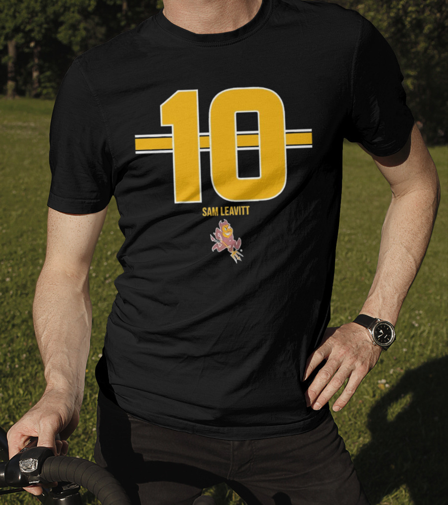 Sam Leavitt 10 Arizona State Sun Devils Football Player Iconic T-Shirt