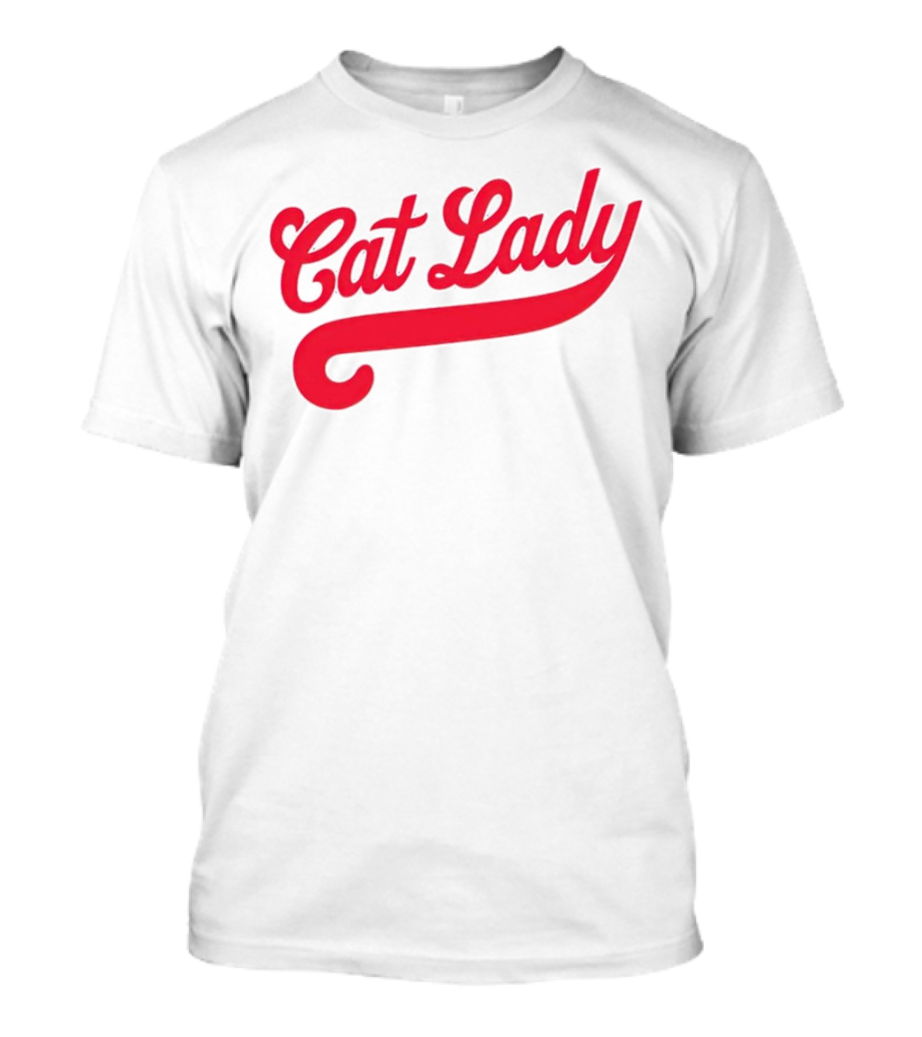 Cincinnati Reds Cat Lady Baseball Script Red T-Shirt