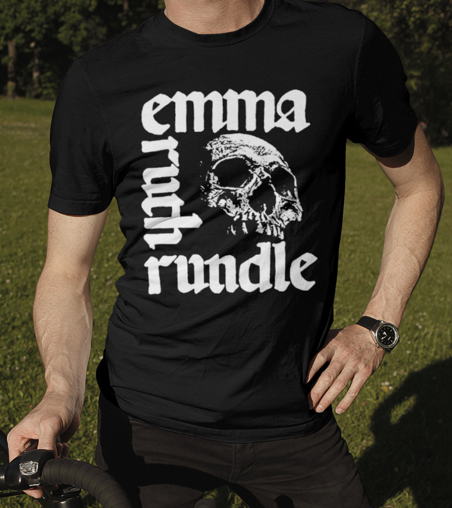 Emma Ruth Rundle Skull Art Patterson Black T-Shirt