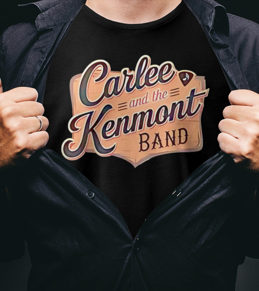 Carlee And The Kenmont Band Retro Sign With Guitar Pick T-Shirt