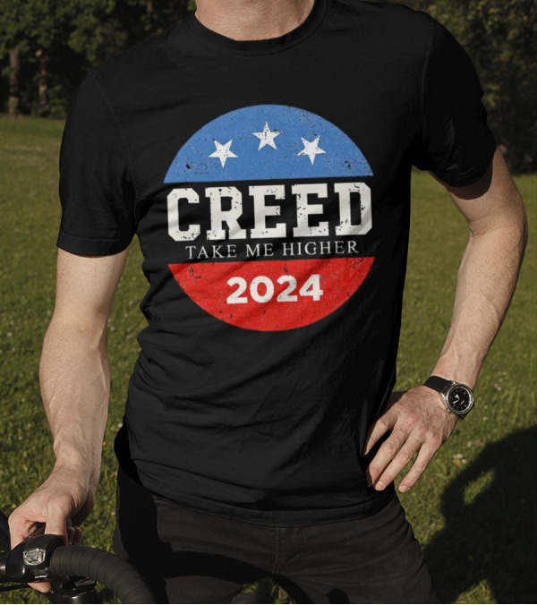 Creed Take Me Higher 2024 Retro Red White Blue Stars T-Shirt