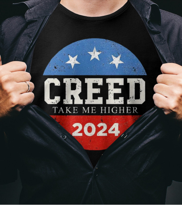 Creed Take Me Higher 2024 Retro Red White Blue Stars T-Shirt