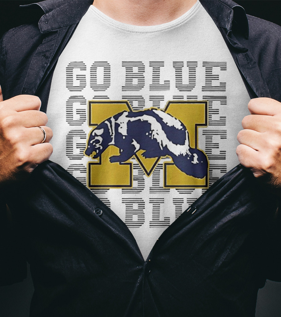 Go Blue Michigan Wolverines Bear M T-Shirt