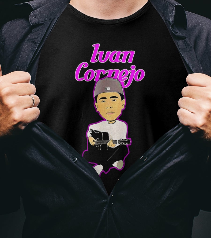 Ivan Cornejo Acoustic Musician Illustration With Guitar T-Shirt