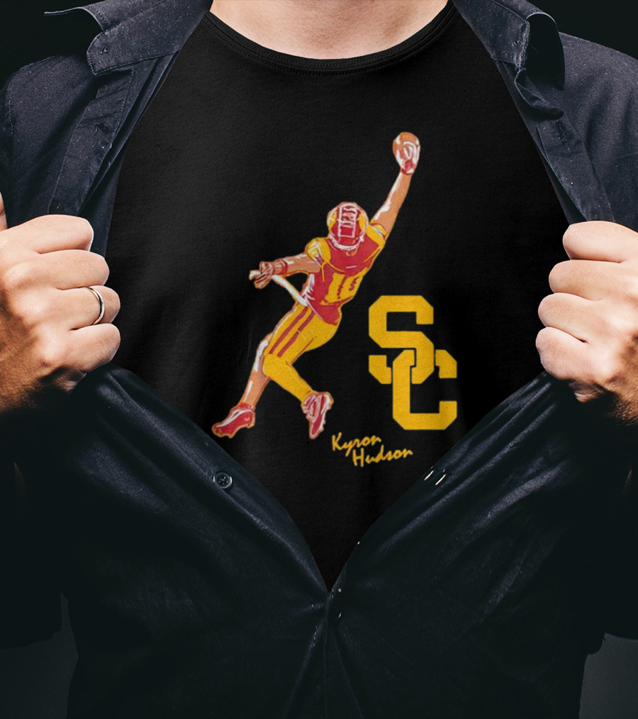 Kyron Hudson USC Trojans Football Catch T-Shirt