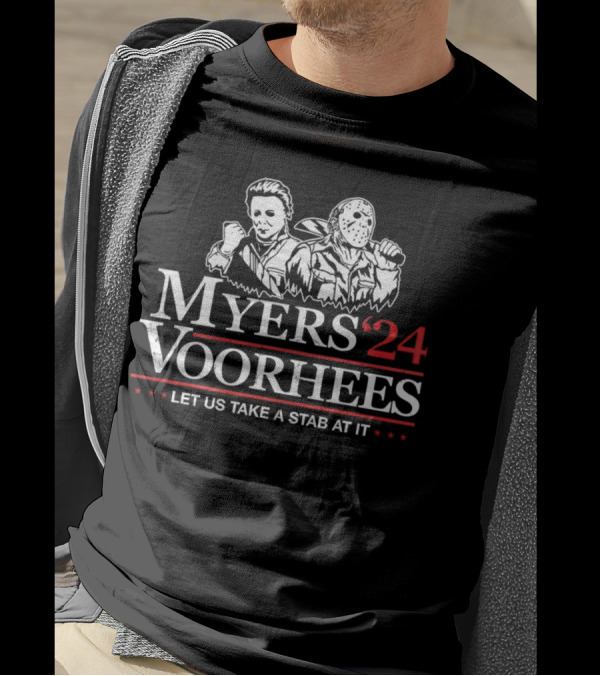 Myers Voorhees 2024 Let Us Take A Stab At It T-Shirt