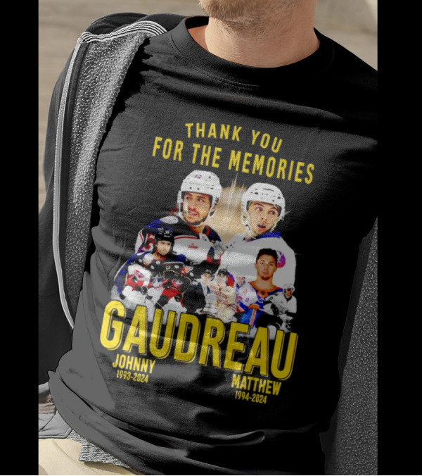 Thank You For The Memories Gaudreau Johnny 1993-2024 Matthew 1994-2024 T-Shirt