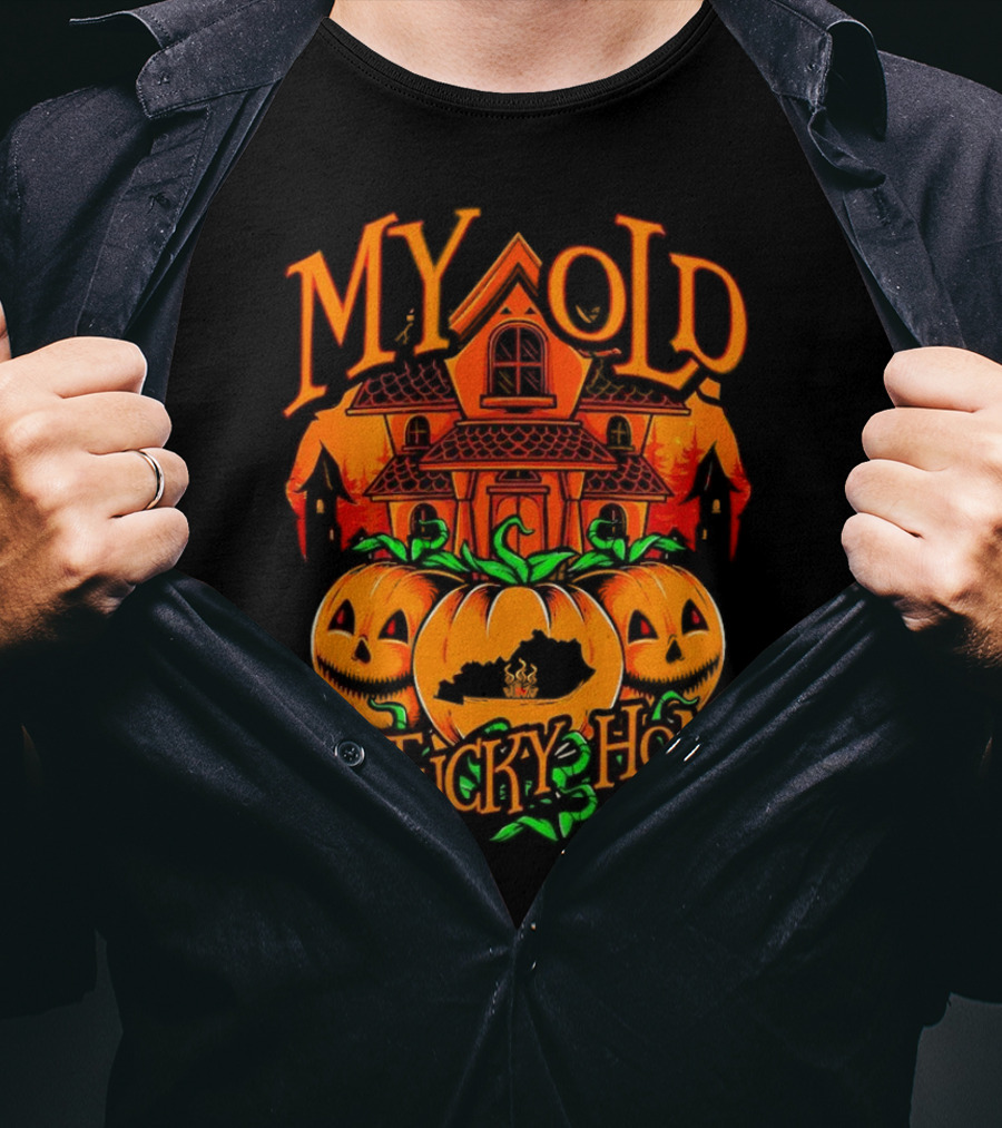 My Old Kentucky Haunted Home Pumpkins And Haunted House T-Shirt