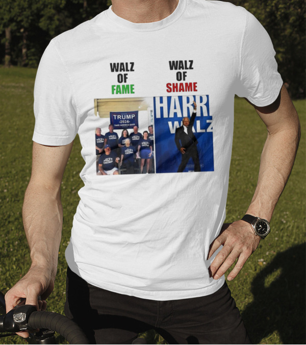 Walz Of Fame Trump 2024 Take America Back Walz Of Shame Harr Walz T-Shirt