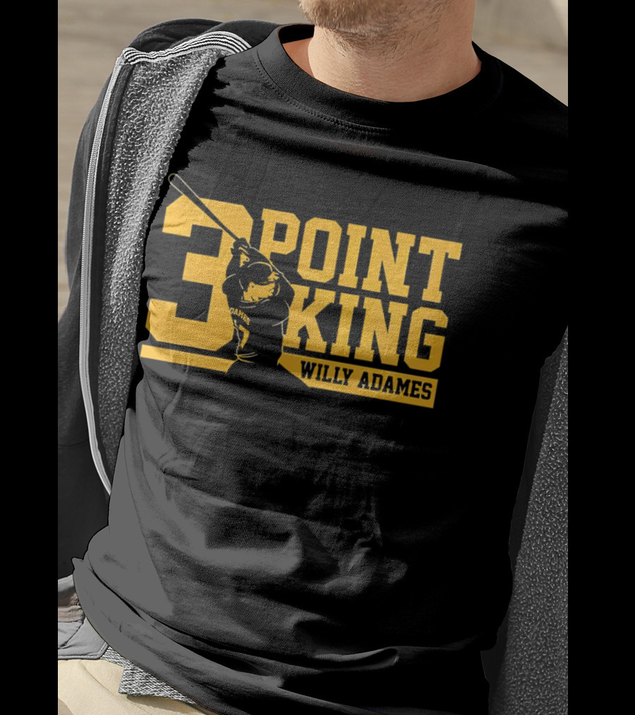 Willy Adames 3 Point King Milwaukee Brewers Baseball T-Shirt