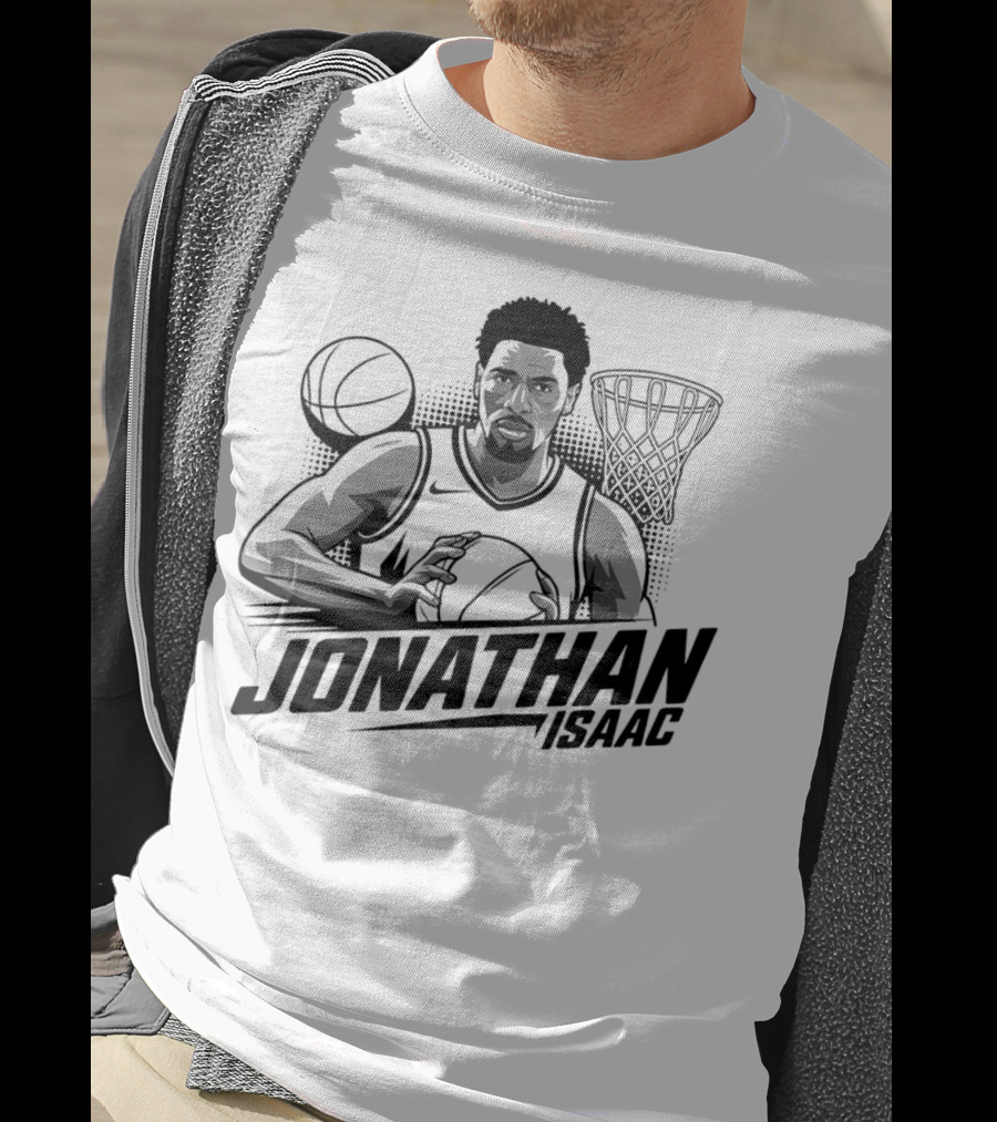 Jonathan Isaac Basketball Player Dunking With Hoop And Ball T-Shirt