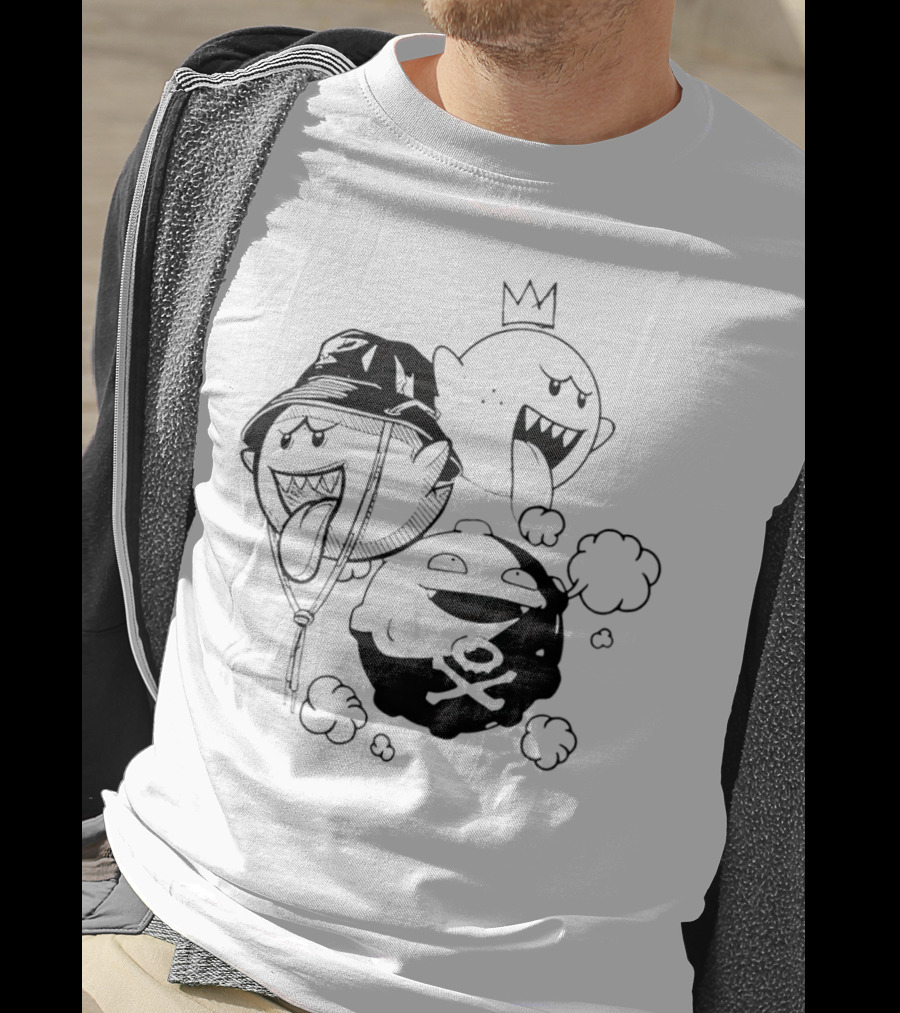 Kain Carter Bomb Squad Ghostly Trio With Crown And Bucket Hat T-Shirt