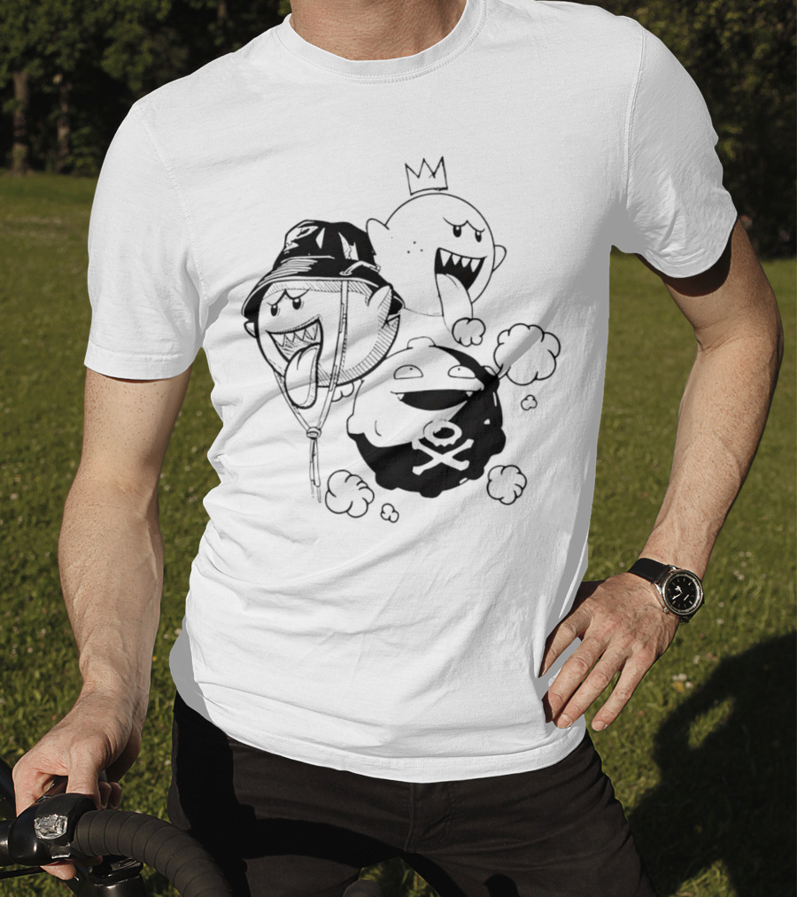 Kain Carter Bomb Squad Ghostly Trio With Crown And Bucket Hat T-Shirt