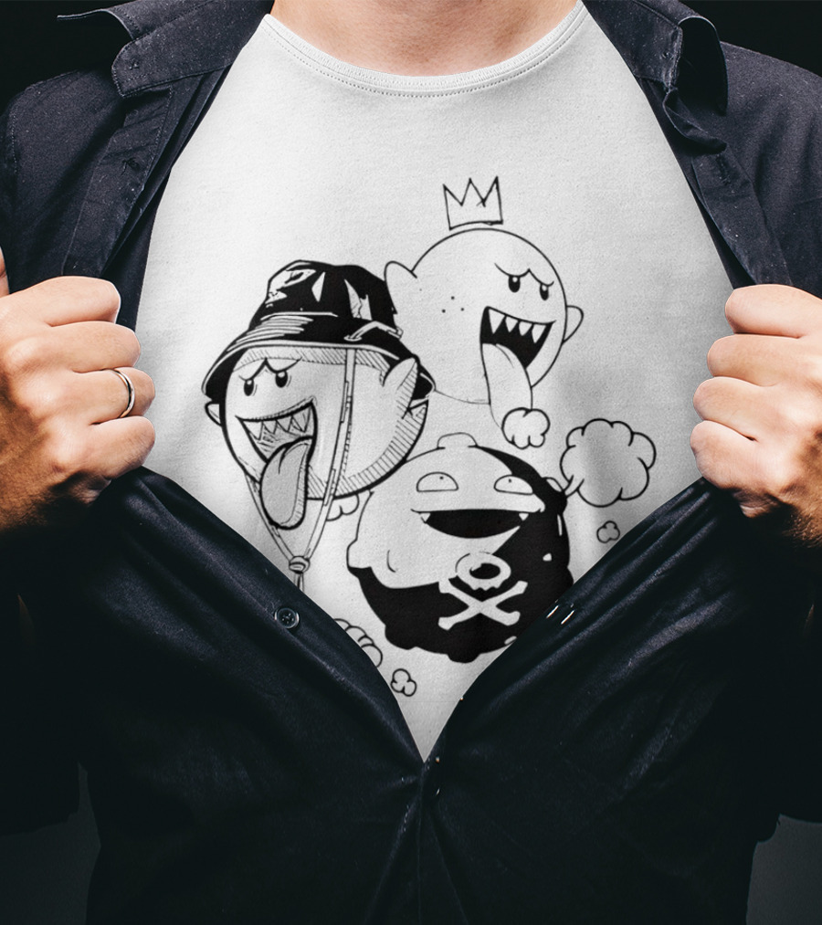 Kain Carter Bomb Squad Ghostly Trio With Crown And Bucket Hat T-Shirt