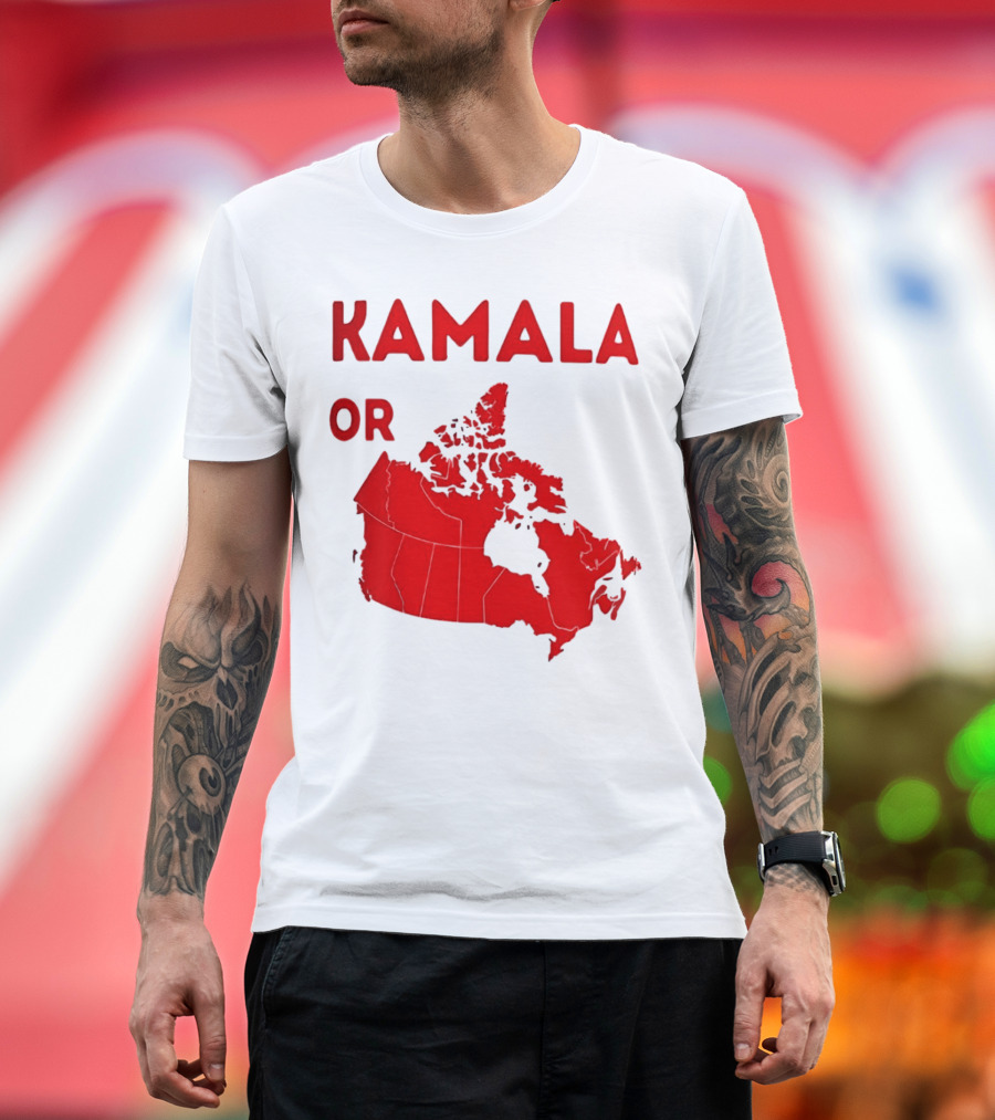 Kamala or Canada Map Red T-Shirt