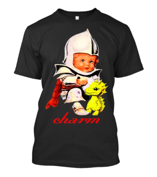 Claire Cottrill HQ Charm Dragon Knight Baby In Armor With Yellow Dragon T-Shirt