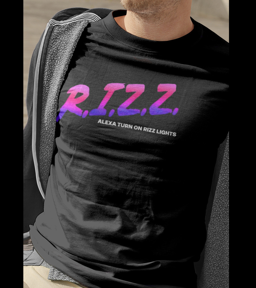 Rizz Alexa Turn On Rizz Lights Retro Gradient T-Shirt