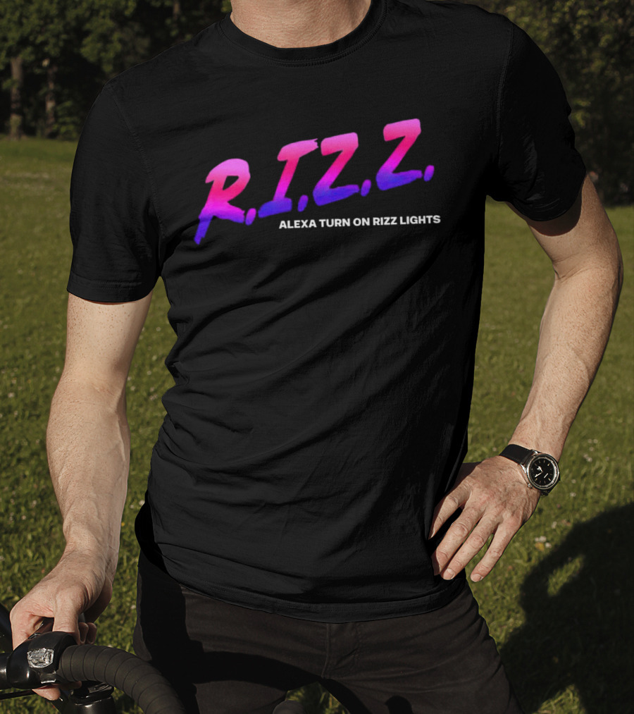 Rizz Alexa Turn On Rizz Lights Retro Gradient T-Shirt