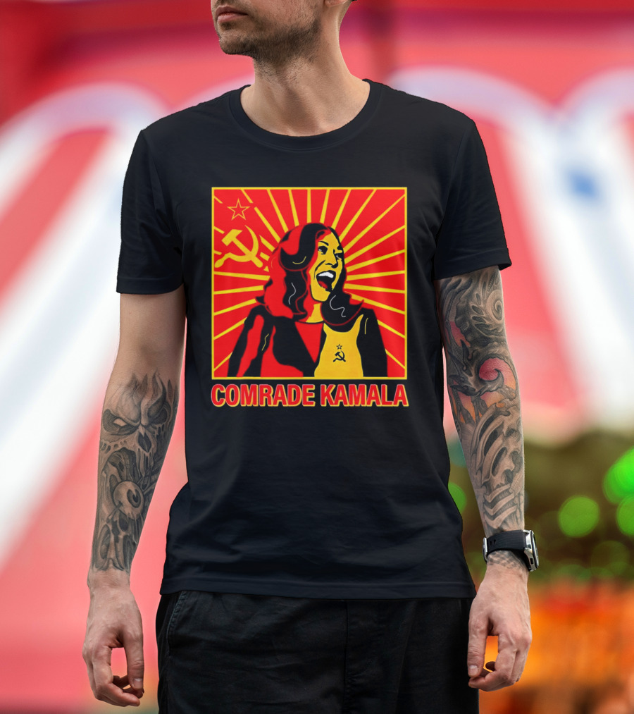 Comrade Kamala Socialist Commie La Harris 2024 Kammunism Red Star Hammer and Sickle T-Shirt