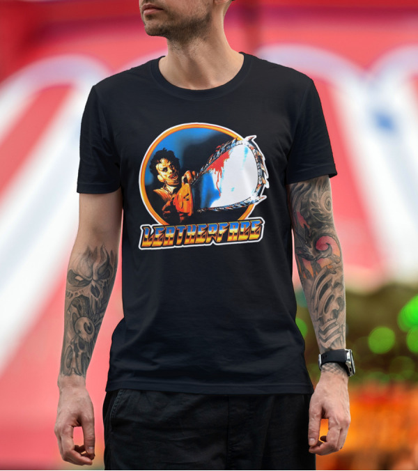 Premium T-Shirt: Texas Chainsaw Massacre Leatherface Vintage Horror Chrome Chainsaw T-Shirt Texas Chainsaw Massacre Leatherface Vintage Horror Chrome Chainsaw T-Shirt