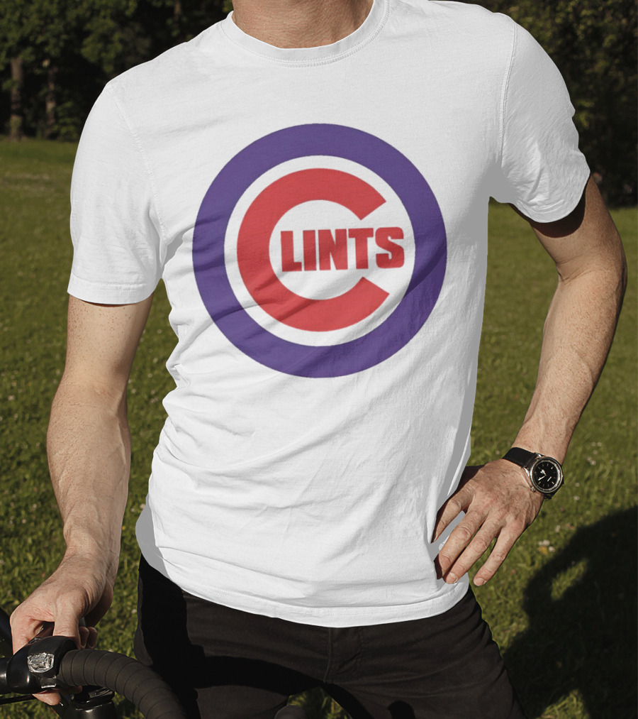 Clints Big C Chicago Cubs Logo Parody Purple Circle T-Shirt