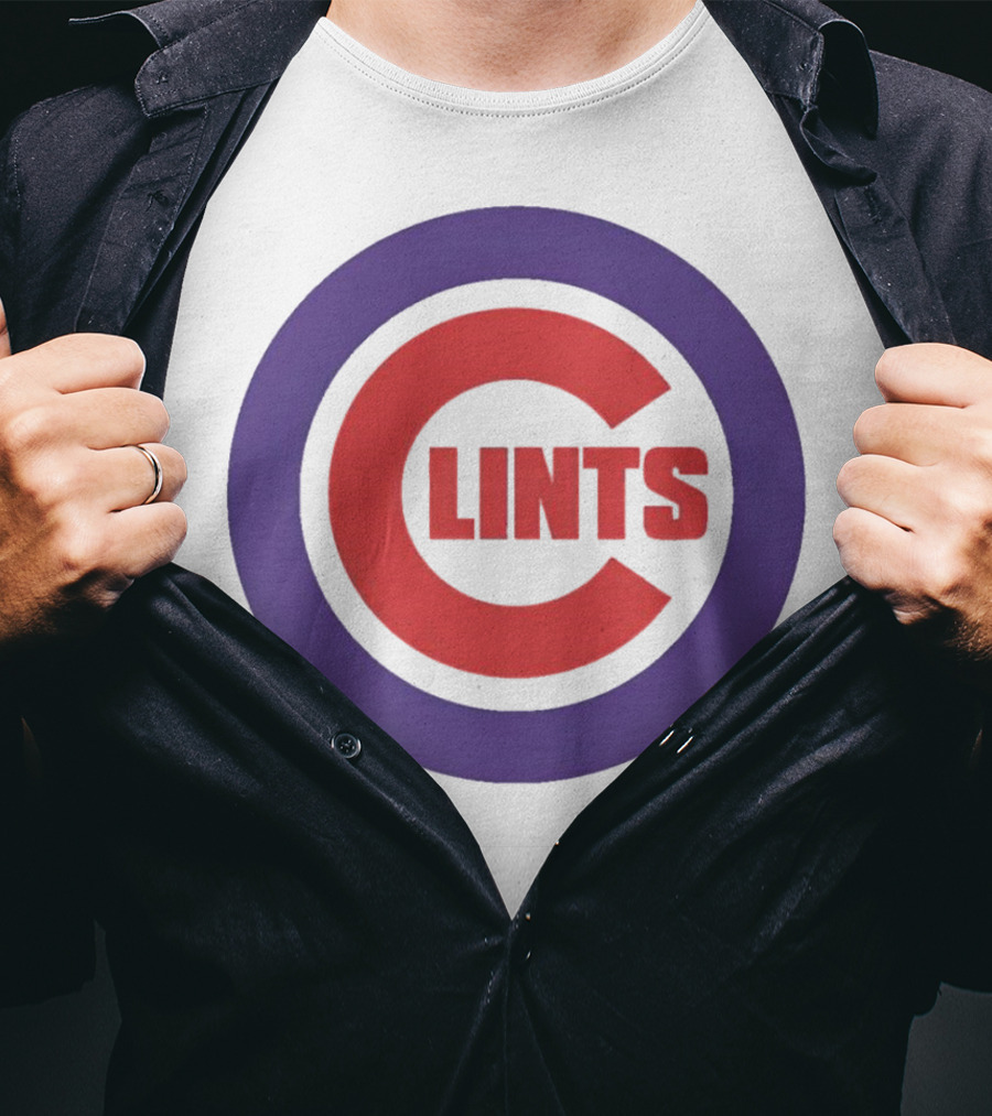 Clints Big C Chicago Cubs Logo Parody Purple Circle T-Shirt