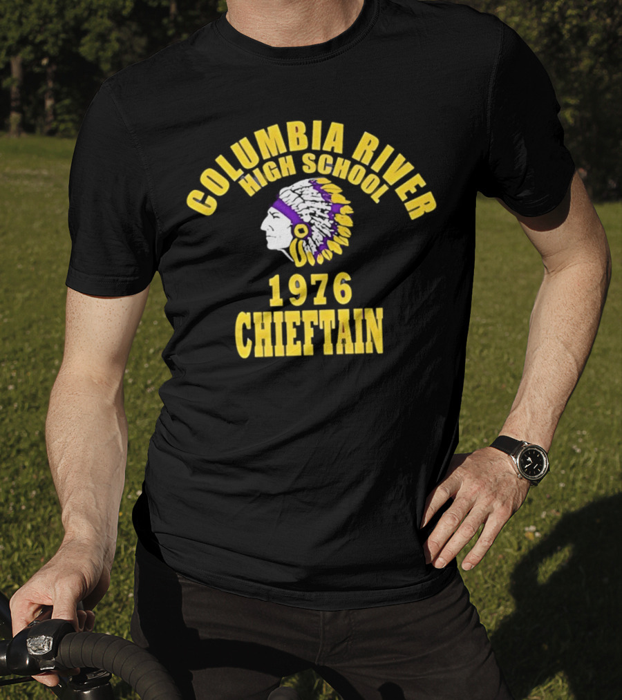 Columbia River High School 1976 Chieftain Indian Head T-Shirt