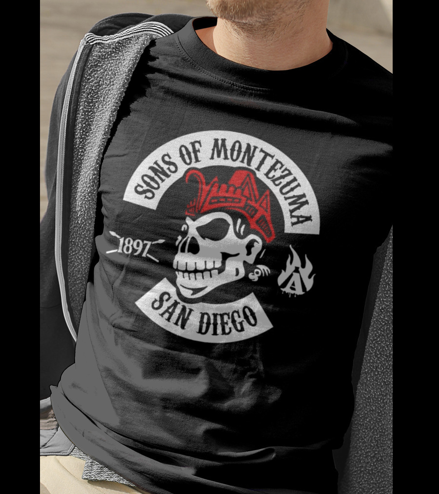 Sons Of Montezuma San Diego 1897 Skull T-Shirt