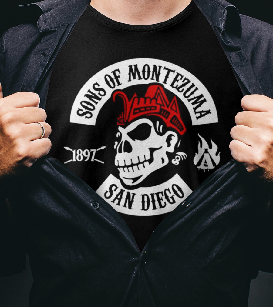 Sons Of Montezuma San Diego 1897 Skull T-Shirt