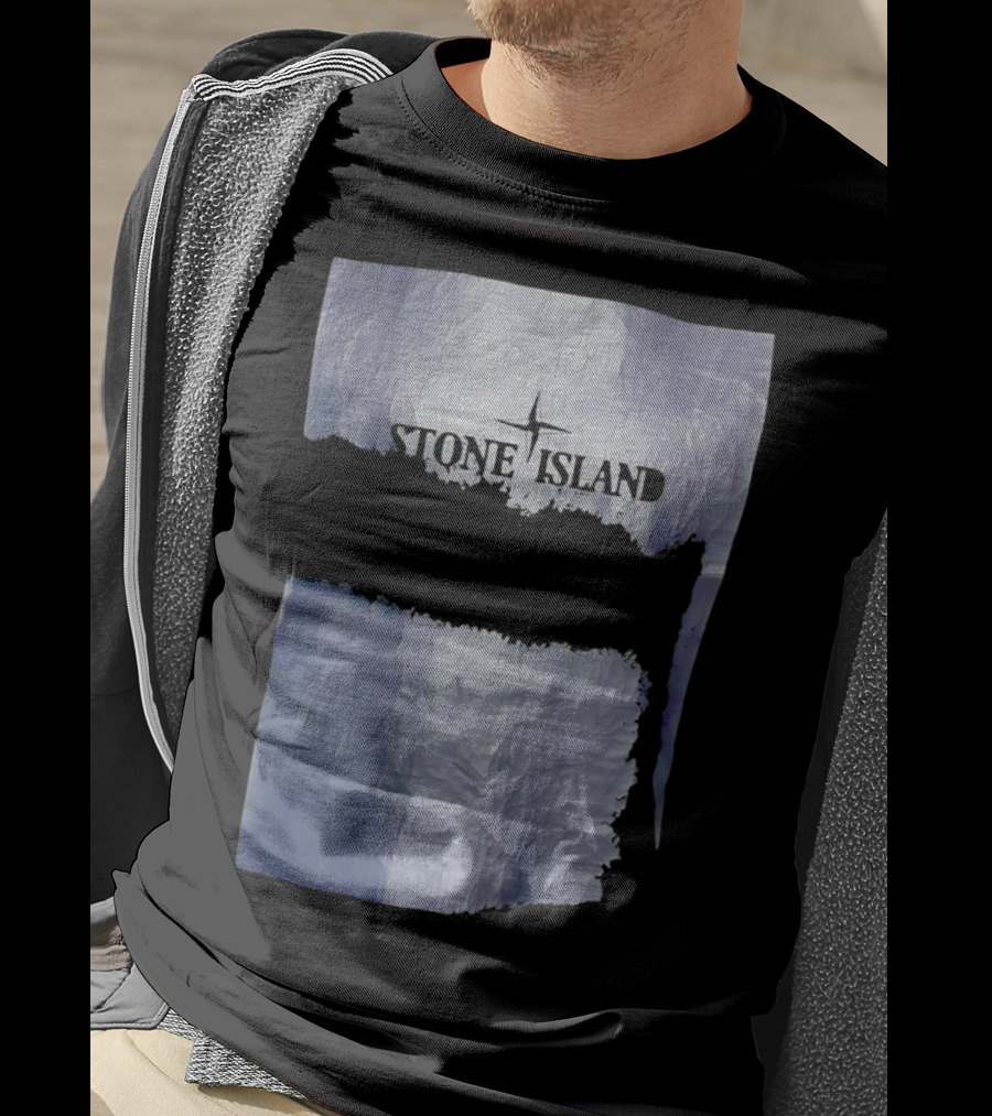 Stone Island Vintage Weathered Iceberg Texture T-Shirt