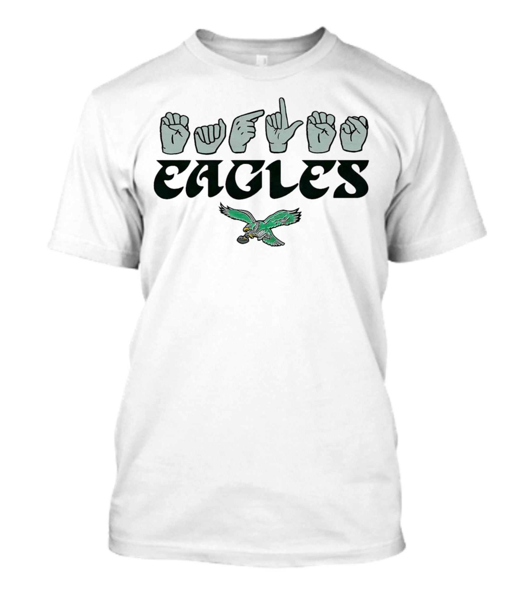 Philadelphia Eagles Love Sign ASL Hand Sign With Flying Eagle T-Shirt