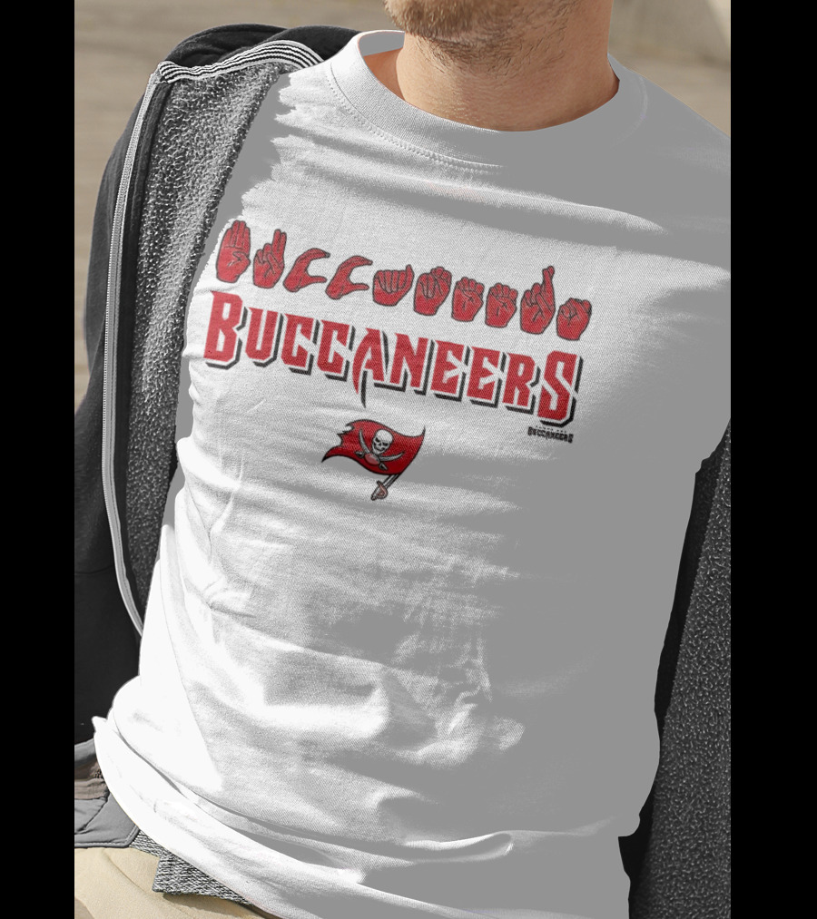 Buccaneers Hand Sign Language With Tampa Bay T-Shirt