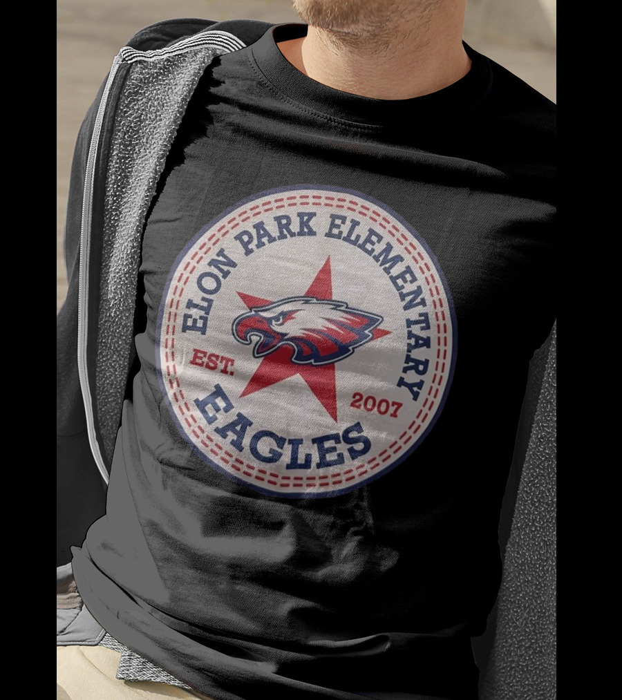 Elon Park Elementary Eagles Est 2007 Red Star Vintage T-Shirt