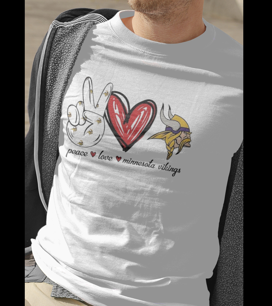 Peace Love Minnesota Vikings T-Shirt